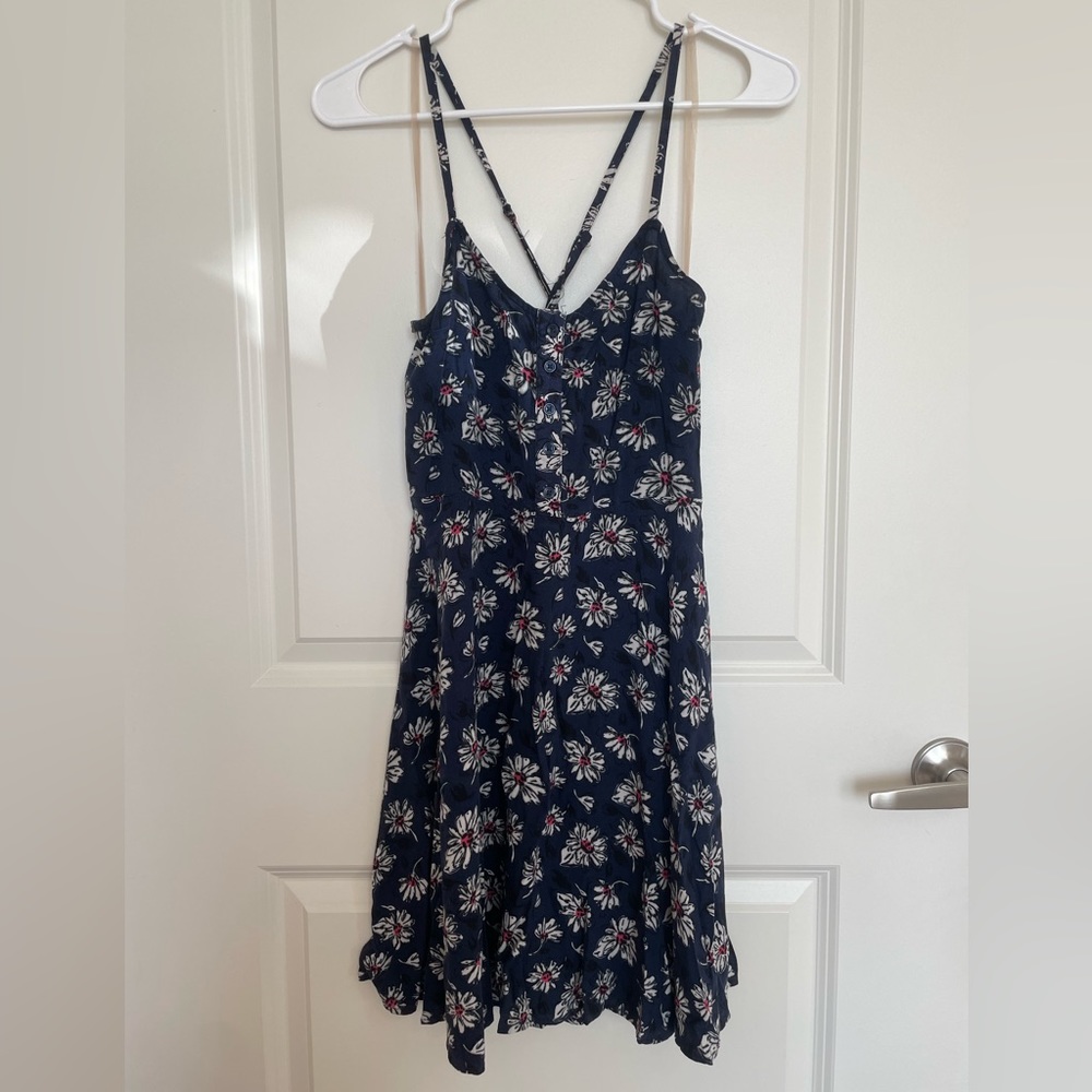 Blue Floral Mini Dress